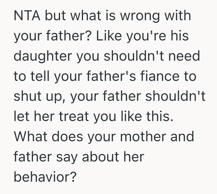 Screenshot 2025 03 31 at 10.45.32 PM Her Dads Fiancée Has Been Giving Her A Hard Time, So She Told Her She Is Not In Her Family And Never Will Be